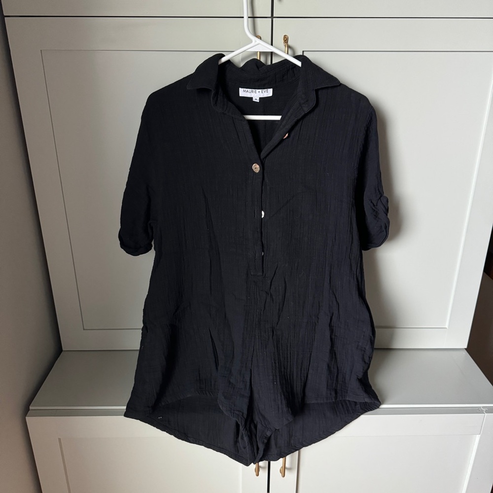 Maurie & Eve Australia black gauzey short romper
